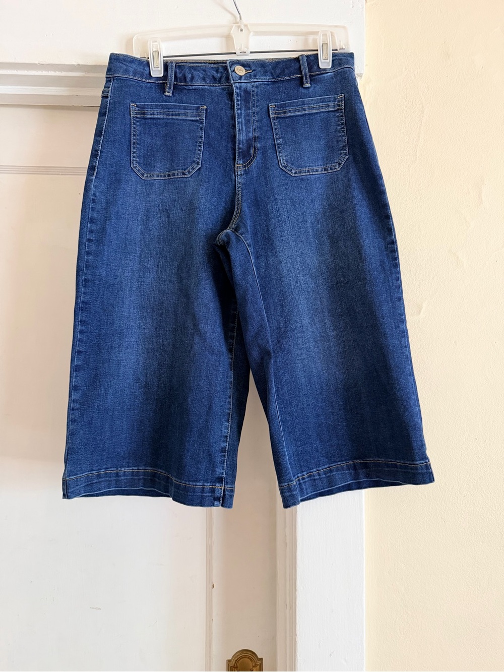 Tribal Dark Blue Denim Bermuda Shorts